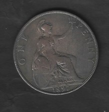 Moneta ONE PENNY  Regina Vittoria UK 1897 LT