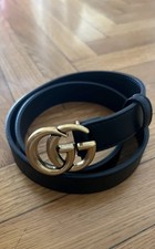 Cintura sottile Gucci nera