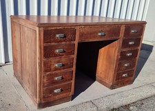 grande scrivania vintage anni 30/40 ministeriale da centro