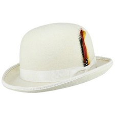 Cappello Bowler BIANCO di
