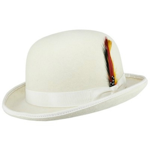 Cappello bowler bianco - bowler,