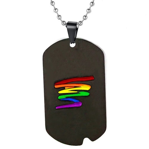 Collana lgbtq acciaio inox - acciaio,
