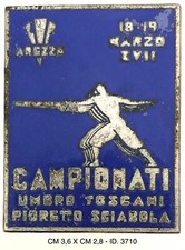 AREZZO GUF GRUPPI UNIVERSITARI DIST. CAMP. UMBRO TOSCANI FIORETTO SCIABOLA 1939