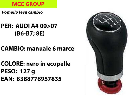 Pomello cambio marce per - 6,