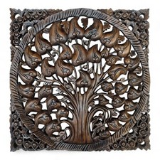 Scultura Da Parete In Legno