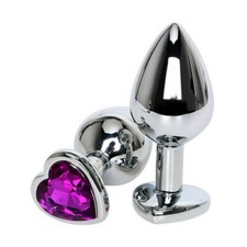Plug fallo anale dildo in acciaio butt con pietra gioiello uomo donna sex toys 