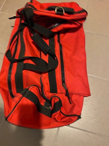 Borsone viaggio rosso nero - borsone,