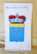 STEMMA di PORTIA-porcia-PRATA-pordenone,19 cm,acquerellato, 1735