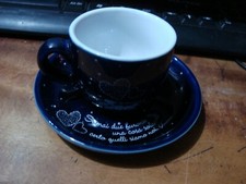 BACI PERUGINA TAZZINA con PIATTINO CERAMICA CON FRASE