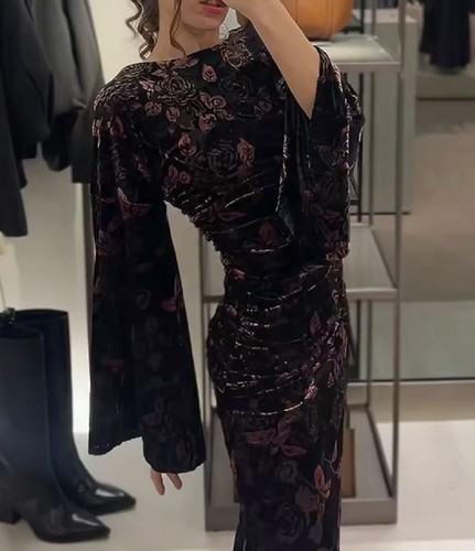 Maxi abito zara nero marrone - maxi,