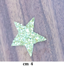 cartoncino fustellato con 32 stella con glitter oro decorazione natale presepe