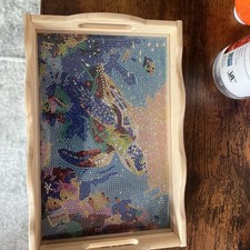 Vassoio pazzo a mano pittura diamantata fai da te pittura diamantata cucina piatto vassoio da tè