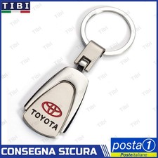 PORTACHIAVI TOYOTA METALLO AUTO MOTO NERO METALLO KEYCHAIN LOGO STEMMA CIONDOLO