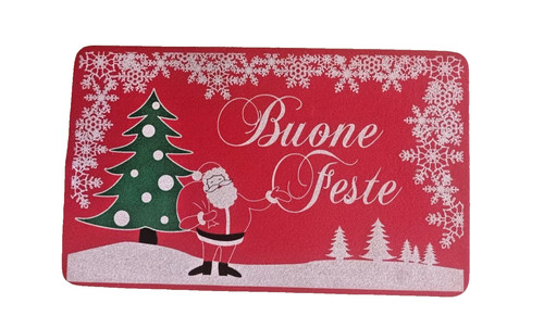 Tappetino rosso natale con - x,