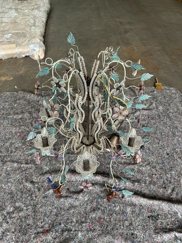 Lampadario floreale vintage