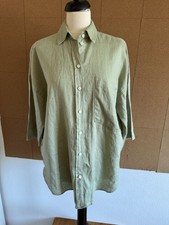 Camicia lino Zara media matcha