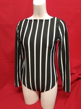 sexy Body intimo OPACO Tg. Unica maniche lunghe A RIGHE rigato veste S / M / L