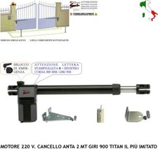 PISTONE CANCELLO SINISTRO MOTORE ELETTRICO 220 V CORSA 300 MM. 900 GIRI SBLOCCO 