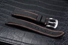 Cinturino orologio in pelle di squalo nero fatto a mano