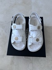 Sandali Chanel papà bianchi