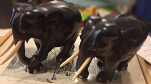 Coppia sculture elefanti - sculture, in