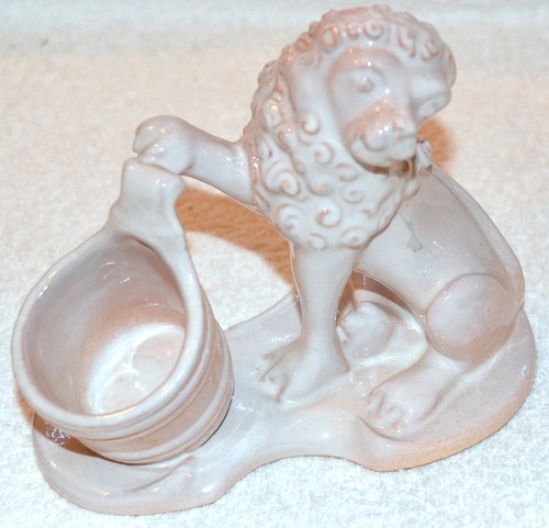 Leone ceramica bianco - leone,, ceramica,