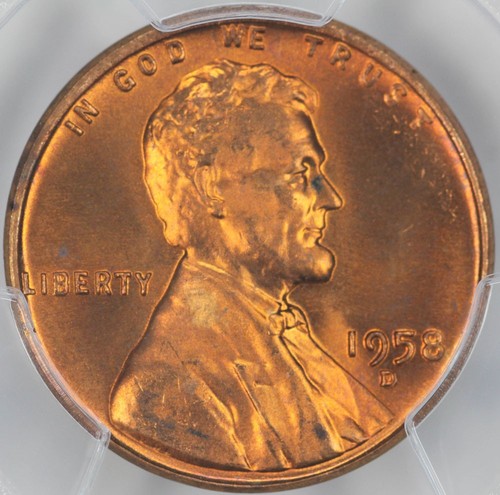 1958 pcgs ms65rd lincoln - ms65rd,