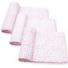 Mussole per neonato in cotone quadrati teli multiuso in garza 3 pezzi 6852