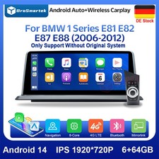 Autoradio 10,25"" Android 14 CarPlay 64 GB DSP iDrive per BMW Serie 1 E81 E82 E87 E88