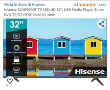 TV Hisense led 32 pollici HD nero