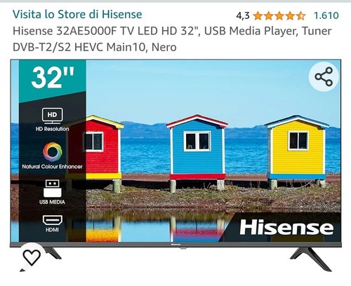 Hisense led pollici - tv, 32