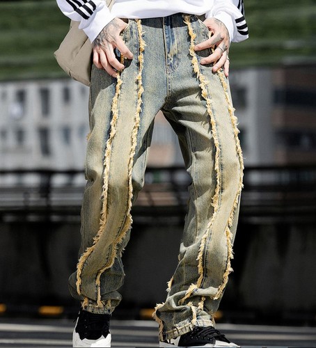 Jeans uomo retrò blu denim
