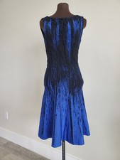 $2K Oscar de la Renta maglia jacquard testurizzata elasticizzato skater maglione abito M S 6