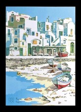 Aldo Riso presso Capri, serigrafia firmata dall'artista 30x21 cm