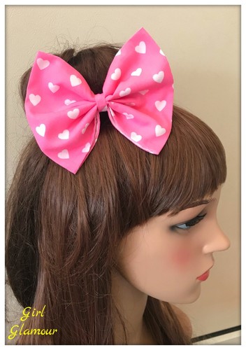 Fascia per capelli - rosa, cuore