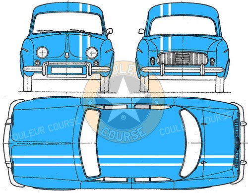Bandes blanches pour - pour, renault