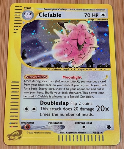 Clefable 165 rare - clefable, 7/165