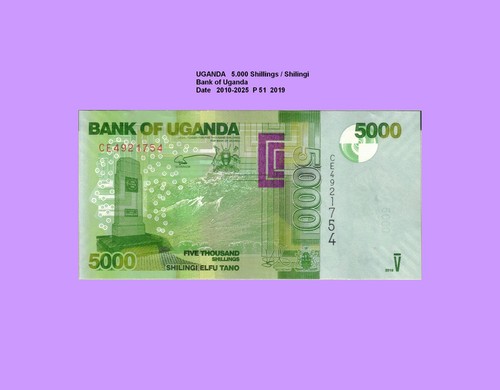 Uganda 5000 scellini unc - p, 51