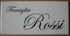 Targa nome incisa su