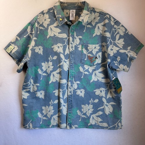Camicia denim hawaiana - , con