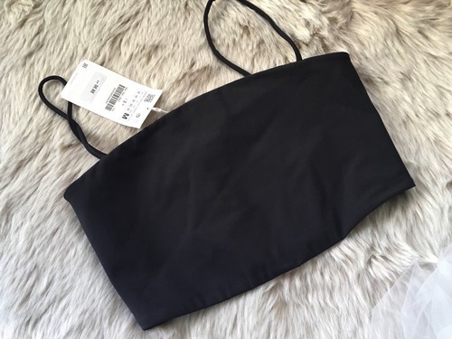 Crop top nero zara - crop,