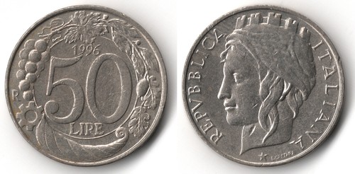 Italia lire 1996 - italia, 50