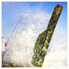 BORSA FODERO CUSTODIA PORTA CANNE PORTACANNE DA PESCA A 2 SCOMPARTI 120 CM NERO