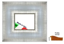 Cornice in legno in argento rigato per quadri,foto,stampe,poster  Spessore  9,5