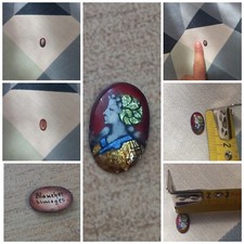 Antica Porcellana Miniatura per Anello o Spilla Blancher Limoges Ritratto