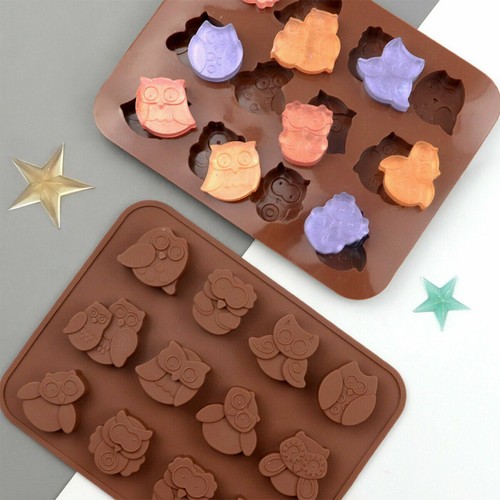 Stampo silicone gufi - silicone,