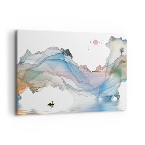 Quadro tela 120x80cm onde - quadro,