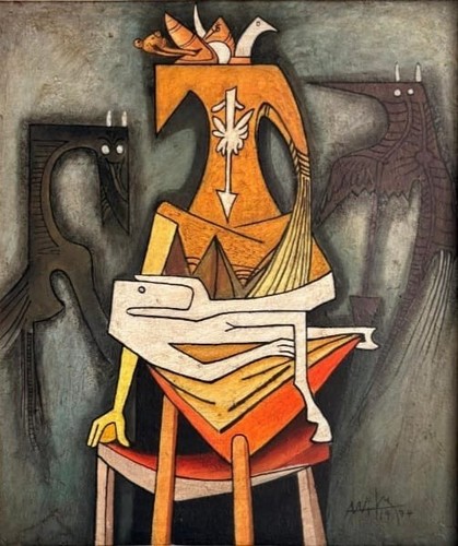 Lam wilfredo olio tela - -,