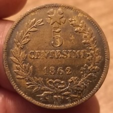 Moneta 5 Centesimi 1862
