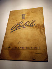 Uso e manutenzione fiat balilla a 3 marce ORIGINALE